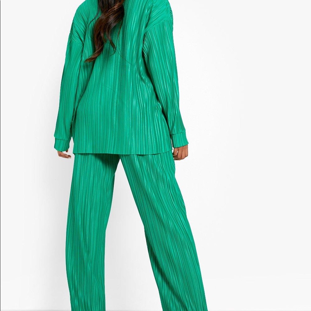 Plisse green set